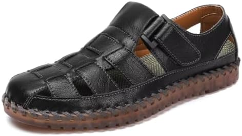 Shaire Men's Casual Sandals Slippers Beach Sandals Men's Closed Toe Fisherman Sandals