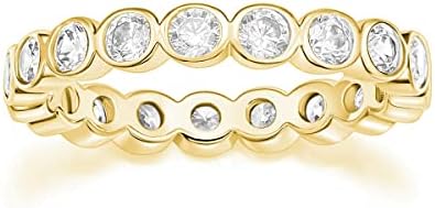 Mameloly 3.8mm Wedding Bands for Women Cubic Zirconia Full Eternity Stackable Engagement Promise Rings for Her Size 4-12