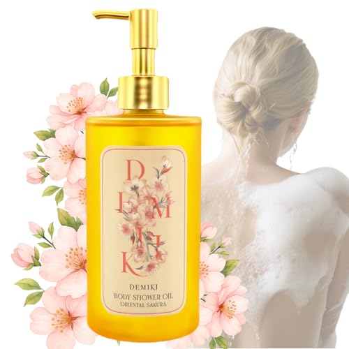 DEMIKI Body Wash Shower Oil Cleanser for Women-Japanese Bath Oil, Skin So Soft Moisturizing bodywash, Body Oil Cleanser, Natural Shower Gel, Body Care, Sulfate-Free,Paraben-Free 10 fl.oz