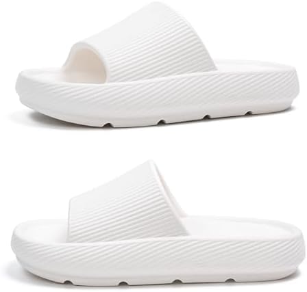 XIXITIAO women's and men's pillow slippers, soft summer cloud sandals, anti slip quick drying shower slide, thick sole, comfortable indoor and outdoor shoes