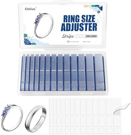 ELETIUO Invisible Ring Size Adjuster for Loose Rings,6 Sheets-234 Pcs Transparent Ring Size Reducer Ring Tightener,Fitter for Wide Rings,Multiple sizers for Man and Woman Rings