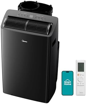 Midea Duo 12,000 BTU (10,000 BTU SACC) High Efficiency Inverter, Ultra Quiet Portable Air Conditioner, Cools up to 450 Sq. Ft., Compatible with Alexa\/Google Assistant, Includes Remote
