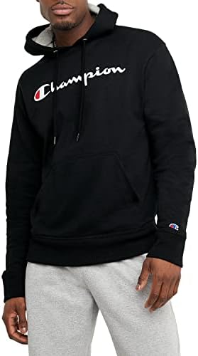 Champion Men&#39;s Fleece Script Logo Hoodie (Reg. Or Big &amp; Tall)