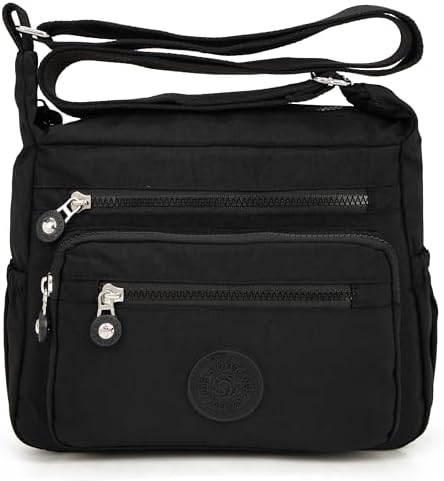 Nawoshhow Women's Crossbody Bag Lightweight Shoulder Bag Waterproof Nylon Travel Bag Women's Pocket