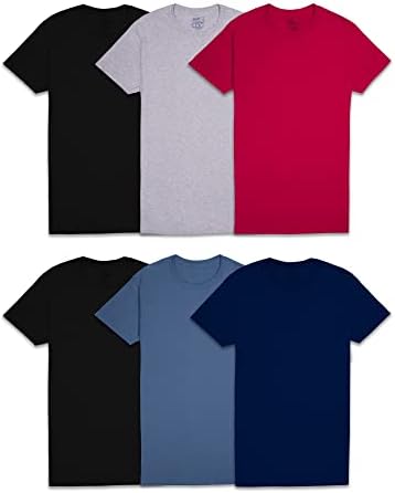 Fruit of the Loom Men&#39;s Undershirts, Moisture Wicking &amp; Tag Free, Short Sleeve Crew T-Shirts