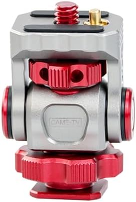 Came-TV Monitor Pan - tilt for DSLR, Mirrorless, Smartphone and Monitor - Universal, Aluminum Construction with Cold Shoe and Standard Threaded Holes(61010)