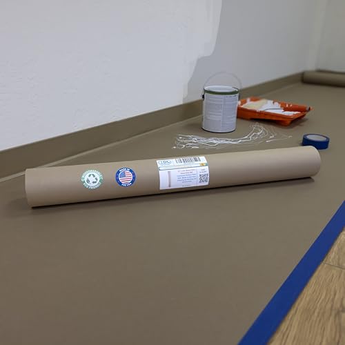 Brown Rosin Masking Paper 36" x 1992" (166 feet), 498 Sq.Ft. \u2013 Thick Floor Covering (66 lb Thickness) - USA-Made Masking Paper for Painting and Construction, Surface Protection by IDL Pac
