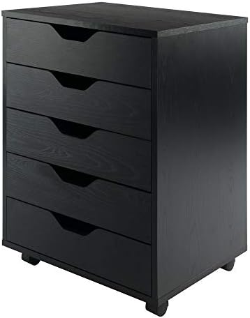 Winsome Halifax 5-Drawer Storage Cabinet, Black (20519)