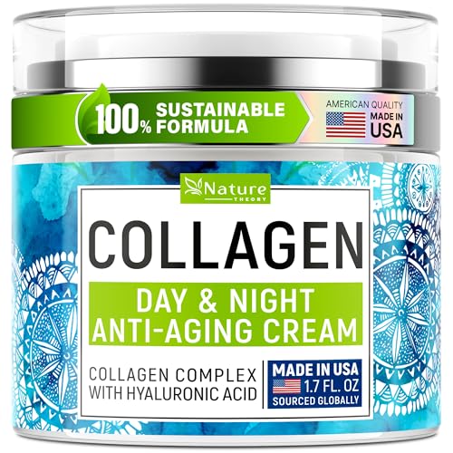 Collagen Cream for Face with Retinol &amp; Hyaluronic Acid - Face Moisturizer for Women &amp; Men - Skin Tightening &amp; Firming - Anti Aging Daily Face Moisturizer in an Airless Pump - Intense Hydra