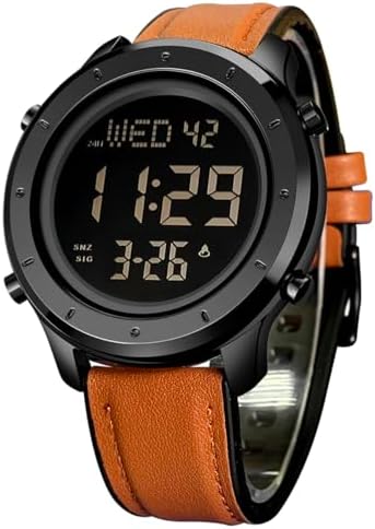 zolohoni Mens Watch for Men Digital Watch Men's Wrist Watches LED Minimalist Stainless Steel Waterproof Stopwatch