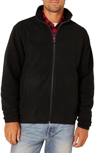 Amazon Essentials Men's Full-Zip Fleece Jacket (Available in Big &amp; Tall)