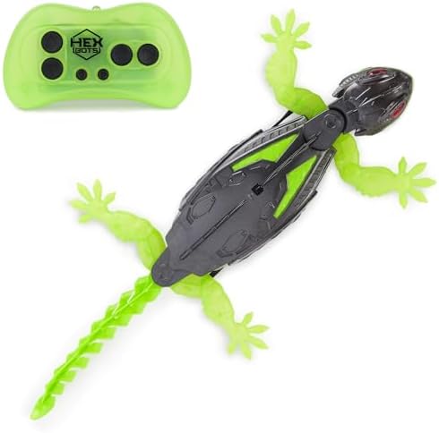 HEX BOTS Wall Crawler Gecko, Rechargeable Remote Control Robot Kids Toys, Climbs up Walls, RC Robot Toys for Boys &amp; Girls Ages 4 &amp; Up