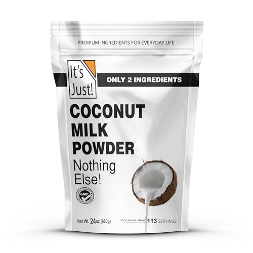 It&amp;#39;s Just - Coconut Milk Powder, 24oz, Dairy-Free, Coconut Milk Beverage, Keto Friendly, MCTs, Two Ingredients, Non-GMO, Product of Sri Lanka