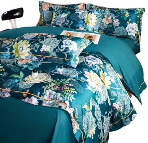 JUxiangW585 European style thickened jacquard brushed 4Piece Quilt Cover Set, satin wedding 4Piece Quilt Cover Set, four piece set, all cotton Cotton Comfort Cover Set, bedding. 8m bed for two people