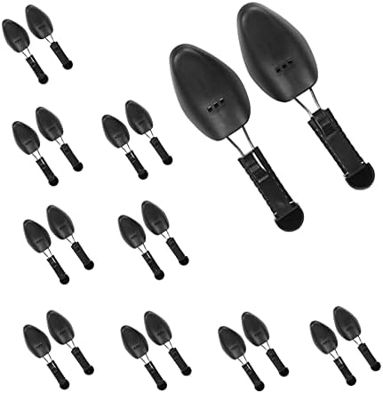 WAJJ 10 Pairs Plastic Shoe Tree Stretcher Shaper for Women Adjustable Length Shoes Boot Holder Shaper Support(Black Women)