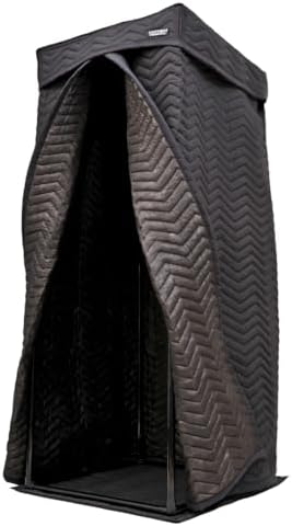 Portable Vocal Booth, Home Recording Studio, Echo-Free Sound Isolation Booth for Voice-Over, Podcast &amp; Music - Compact Frame with Thick Acoustic Blankets, Easy Setup