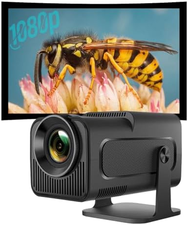 [Mini Projector 4K 1080P] Projector with Wifi and Bluetooth, 180° Rotatable, Android 11, 300 Ansi LM, Auto keystone correction, 40"-160'' screen projection display, <25dB Low noise Port