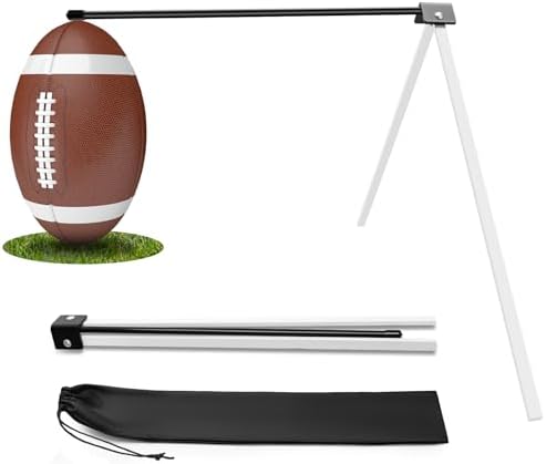 Anglekai Football Kicking Tee Holder, Metal Football Kicking Stand for Field Goal Kickers Tee Stand, Foldable Field Goal Place Kicks Holder for Kickoff