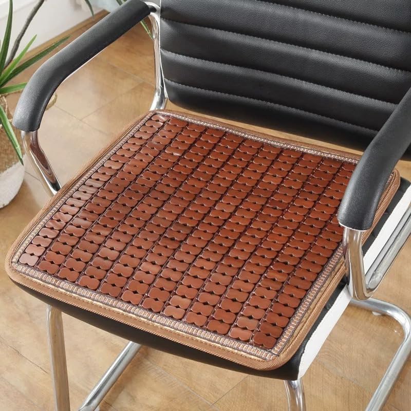 Metany 1PCS Bamboo Seat Cusion Anti-Slip Chair Seat Cushion Cool Comfort Cushion Natural Bamboo Made Eco-Friendly Universal Comfortable Car Seat Cover Cushion with High Ventilation (Dark Brown)