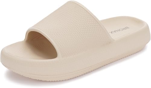 BRONAX Pillow Slippers for Women and Men  House Slides Shower Sandals  Cushioned Thick Sole
