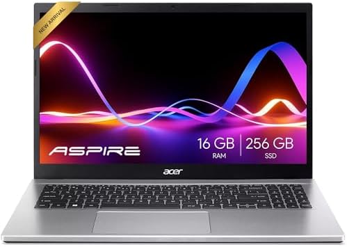 acer Aspire Premium Slim Laptop - 15.6&#34; Full HD IPS 1080P Display - AMD Ryzen 3 7330U Quad-Core Processor - 16GB RAM - 256GB NVMe SSD - Webcam - Wi-Fi 6 - Windows 11 Pro - No Mouse