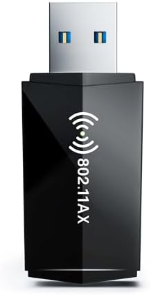 USB WiFi Adapter for PC Desktop - WiFi 6 AX1800Mbps 5GHz 2.4GHz USB 3.0 Wireless Wi-Fi Network Adapter for Desktop Computer Laptop with High Gain Wi-Fi Antenna Supports Win11\/10