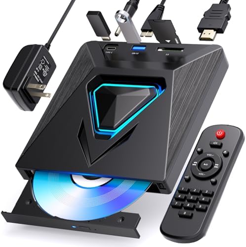 6-in-1 DVD Player for TV-External Mini CD\/DVD Drive with HDMI AV Output, USB\/TF Reader. Universal DVD Players forTV\/Monitors\/PCs\/Laptops, PAL\/NTSC Support.Player for Home DVD Players for tv hdmi