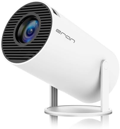 Mini Projector, HY300 PRO Portable Projector, Support 4K 1080P with Dual-Band WIFI6 5G Wireless 5.0 Bluetooth Android 11, 180° Rotatable, Auto Keystone Correction, 35"-130" Screen Video Projec