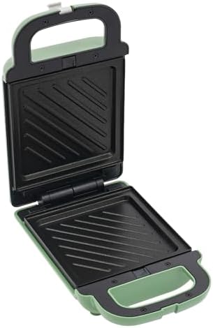 Sandwich Maker, 600W 110V Portable Breakfast Machine with Upper&amp;amp; Lower Heating Tube, 1-2min Preheating Time, 150-170℃\/302-338℉ (Green)