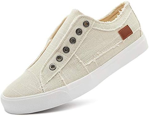 Women&#39;s Slip on Shoes Non Slip Fashion Canvas Sneakers Low Top Casual Shoes