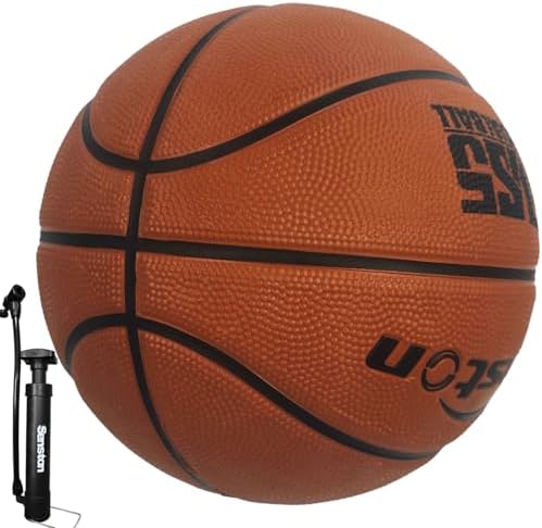 Senston 28.5"\/29.5" Basketball Outdoor\/Indoor Basketball Ball Size 6\/7 Basket Balls with Pump for Mens\/Women\/Kids
