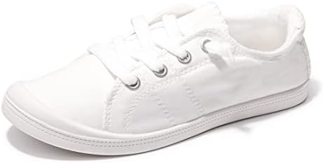 Women's Slip On Canvas Sneaker Low Top Casual Walking Shoes Classic Comfort Flat Fashion Sneakers