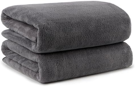 Orighty Bath Towels Pack of 2(27'' x 54'') - Soft Feel, Highly Absorbent, Quick Drying Microfiber for Body, Sport, Yoga, SPA, Fitness - Grey