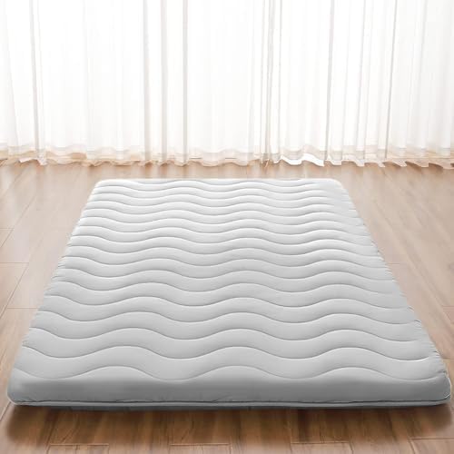 Japanese Floor Mattress, 100% High Density Comfortable Foam, 4" Thicken Foldable Mattress Tatami Mat Sleeping Pad, Ideal for Comfort and Support, Kids Floor Lounger Pillow Bed Sofa (Twin）