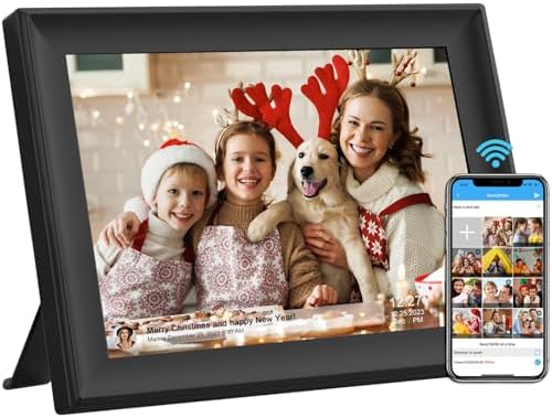 SSAWiFiFrame Digital Picture Frame with 10.1 Inch 1280x800 HD IPS Touch Screen,Send Photo or Videos via App or Email,32GB Memory,Support USB Drive\/SD Card Extend Storage,Auto-Rotate,Wall Mountable