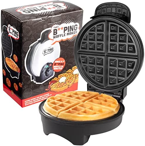 That BEEPING Waffle Maker- Personal 7&amp;#34; Belgian Waffler that BEEPS with Tone when Ready - Electric, Non Stick Griddle Iron w\/Adjustable Browning Control- Unique Gift that Makes Breakfast Special