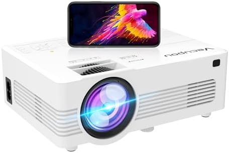 [WiFi Projector] XRPrime 7500Lumens Mini Projector, Full HD 1080P 200'' Display Supported, Compatible with Smartphones, TV Stick, Video Games, DVD Player, HDMI\/AV\/VGA\/USB for Outdoor Movies