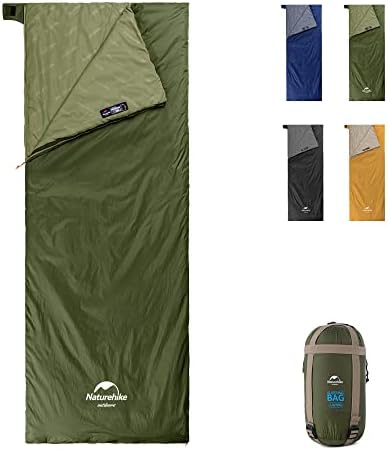 Naturehike Lightweight Compact Sleeping Bag, Envelope Ultralight Backpacking Sleeping Bag Portable, Waterproof, Comfort with Compression Sack for 3 Seasons Camping, Traveling, Hiking