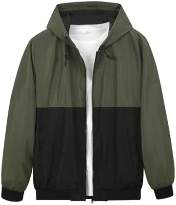 MADHERO Men's Windbreaker Jacket Lightweight 90s Retro Windbreaker