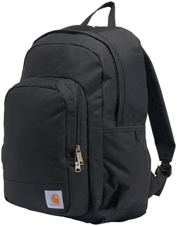 Carhartt 25L Classic Laptop Backpack, Durable Water-Resistant Pack W\/ 15" Laptop Sleeve and Multiple Organizational Compartments, PFAS Free, Black