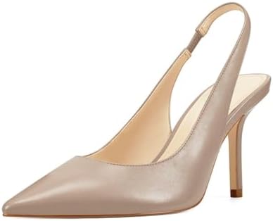 Womens Slingback Pointed Toe Stiletto Pumps Slip-on High Heels Office Lady Sandals Party Prom Dress Shoes