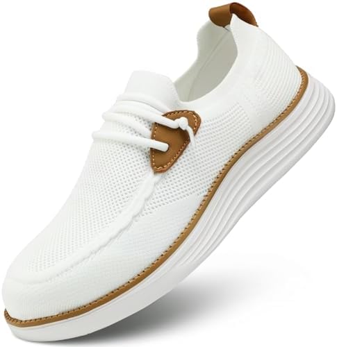 Wrezatro Men's Arch Support Casual Slip-on Shoes Loafers for Men Non Slip Comfortable Shoes