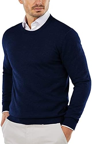 COOFANDY Men&#39;s Crew Neck Sweater Slim Fit Lightweight Sweatshirts Knitted Pullover for Casual Or Dressy Wear