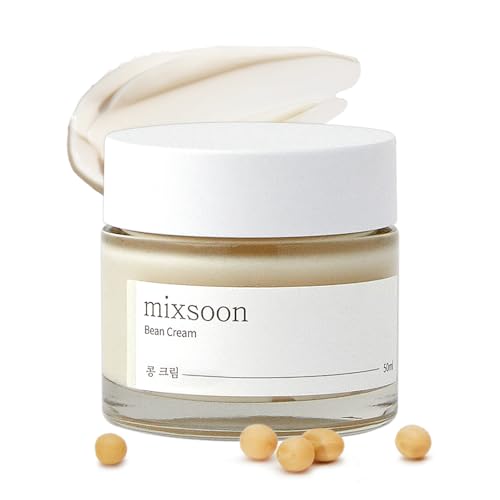 mixsoon Bean Cream - Intensive Moisture Face Cream For Smooth, Nourished Skin, Pore &amp; Sebum Care - Korean Skincare For Glass Skin - Non-stick (1.69 fl.oz \/ 50ml)