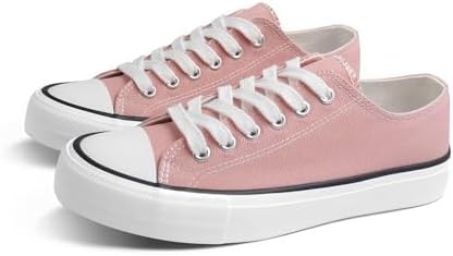 ANTLULU Womens Canvas Shoes Low Top and Lace up Fashion Casual Sneakers Black and White Classic