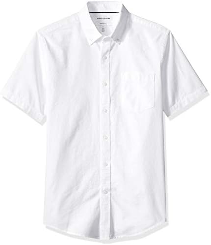 Amazon Essentials Men&#39;s Button-Up Shirts - Slim-Fit Short-Sleeve Pocket Oxford - Comfort and Style