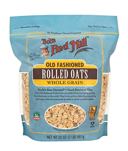 Bob's Red Mill Old Fashioned Regular Rolled Oats, 32oz (Pack of 1) - Non GMO, Whole Grain, Vegan, Kosher