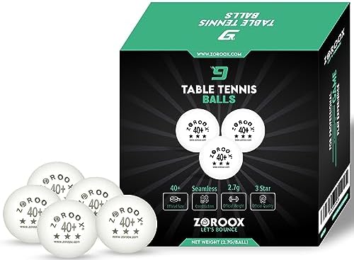 ZOROOX High-Performance 3-Star Table Tennis Balls - Pack of  9, 18, 36 or 72  Orange or White  40+ ABS Competition Grade Ping Pong Balls
