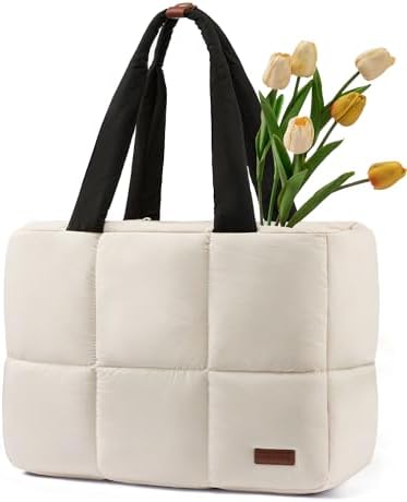 LOVEVOOK Women's Quilted Handbag, Lightweight Down Handbag
