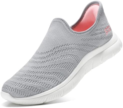 STQ Slip on Sneakers Women Walking Shoes Orthopedic Tennis Arch Support Orthopedic Maternity Elderly Plantar Fasciitis Standing Comfort Workout Travelling